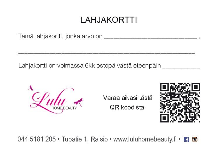 Lahjakortti/ Varausmaksu - Image 2